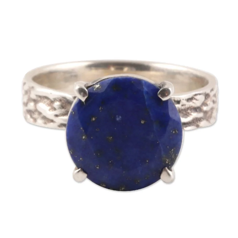 Novica Handmade Royal Dazzle Lapis Lazuli Solitaire Ring