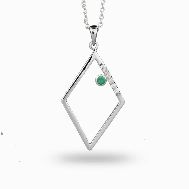 Diamante: Emerald & Diamond Necklace