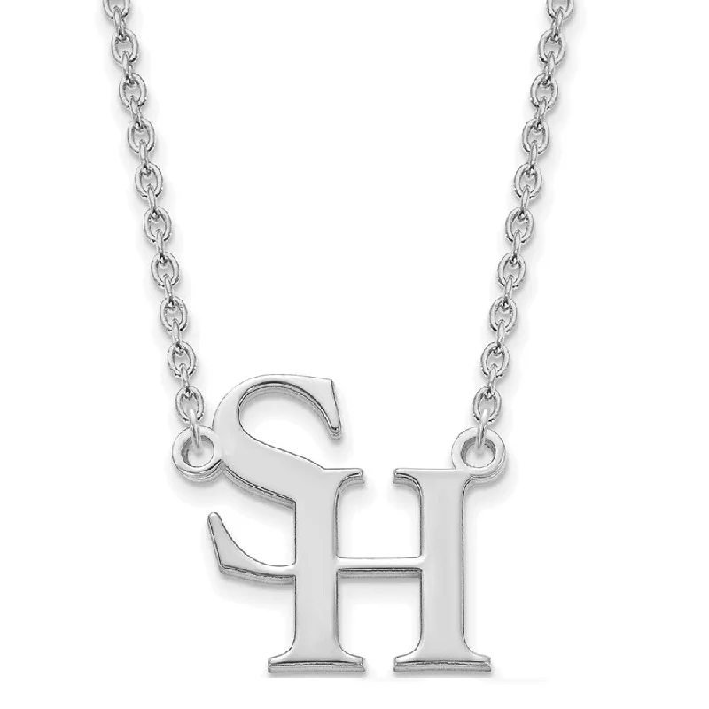 14k White Gold Sam Houston State Small Pendant Necklace