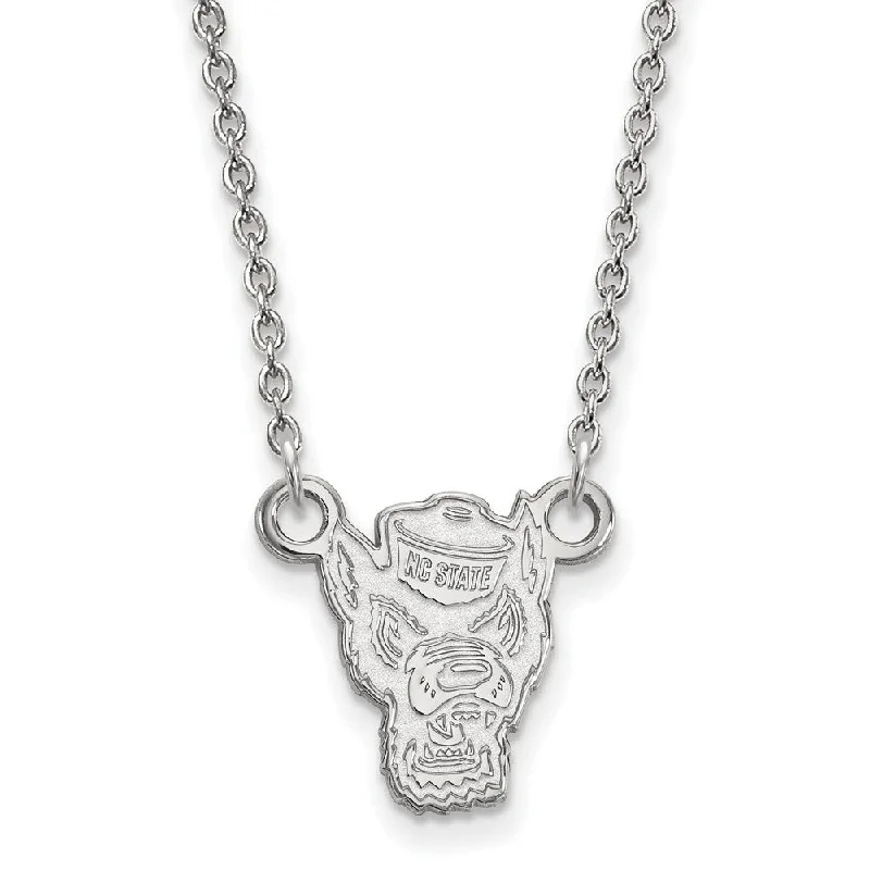 10k White Gold North Carolina Small Pendant Necklace