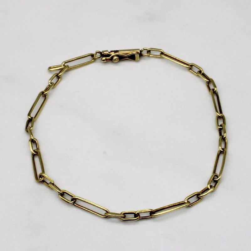 16k Yellow Gold Soft Rectangle Link Bracelet | 7.5" |