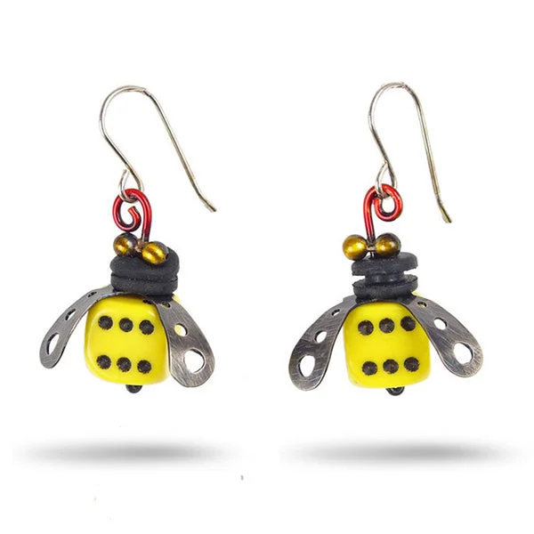 Boxcar Bee Earrings