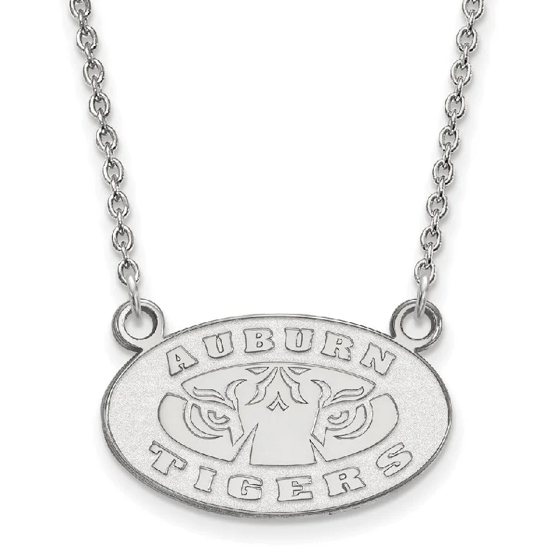 14k White Gold Auburn U Small Pendant Necklace