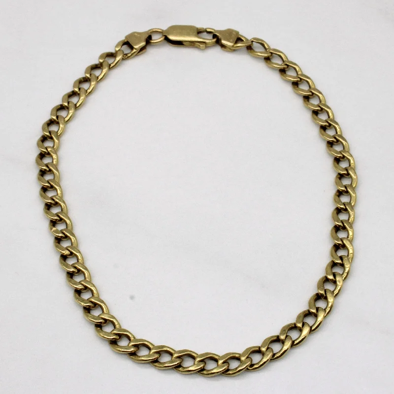 18k Yellow Gold Curb Link Bracelet | 8" |