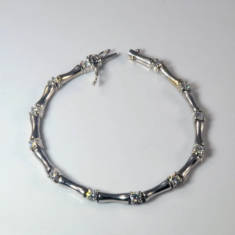 Bar Link Diamond Bracelet | 1.20ctw | 6.5" |