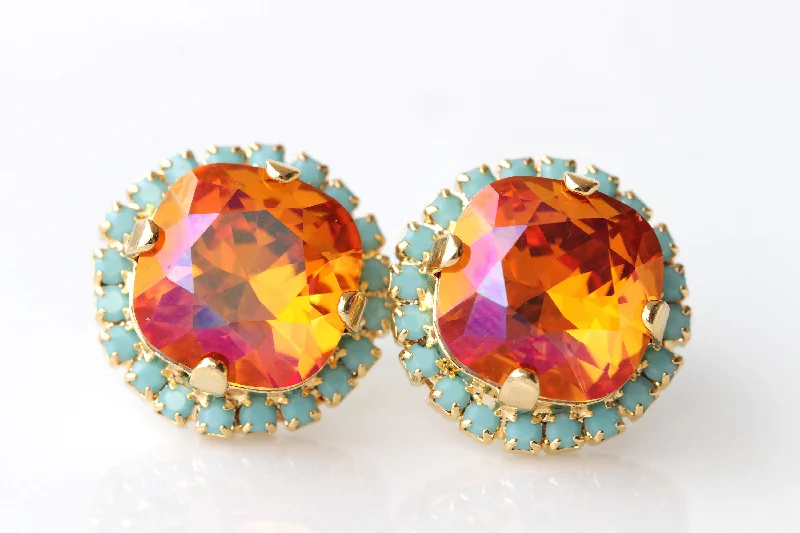 ORANGE PINK EARRINGS