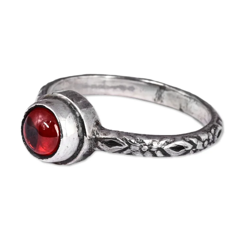 Novica Handmade Imperial Passion Garnet Single Stone Ring