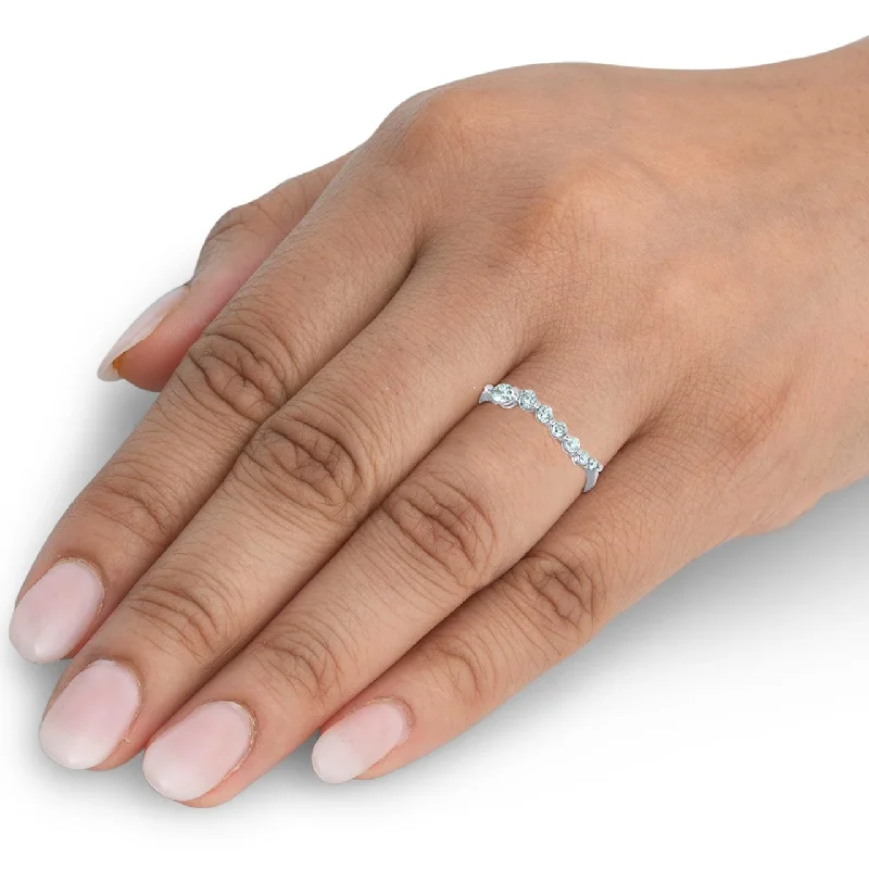 1/2ct Diamond Journey Ring White Gold