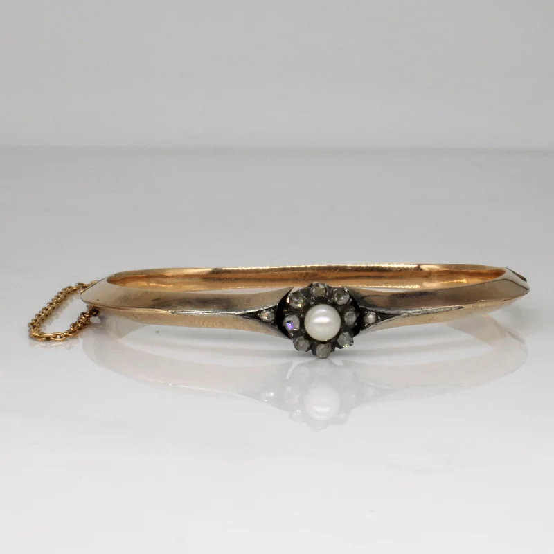 Diamond & Pearl Vintage Bracelet | 0.52ctw | 7.5" |