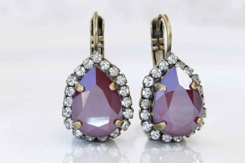 BURGUNDY EARRINGS