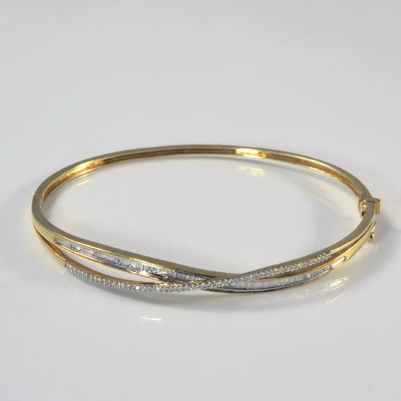 Crossover Diamond Bangle | 0.58ctw | 7" |