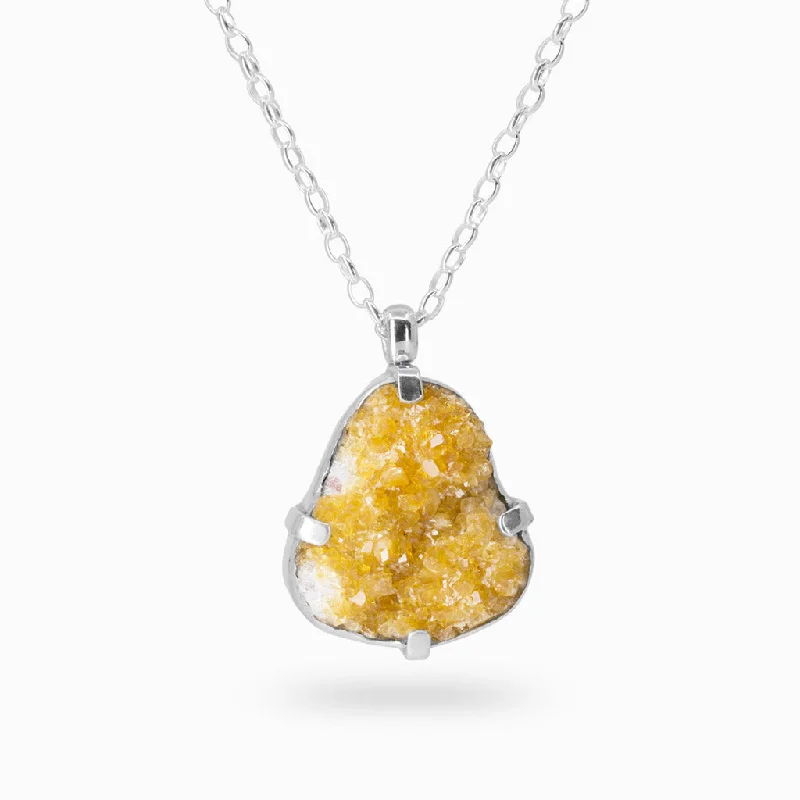 Citrine Druzy Necklace