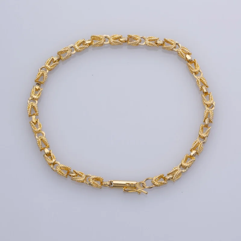 14k Yellow Gold Rope Bracelet  | 8" |