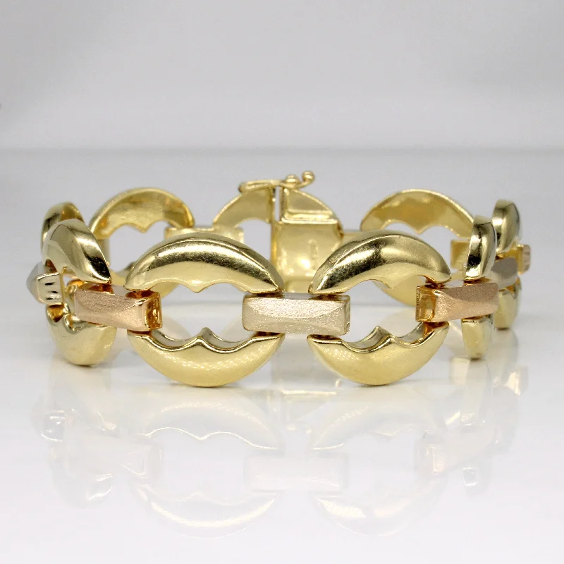 18k Tri Tone Gold Bracelet | 8" |