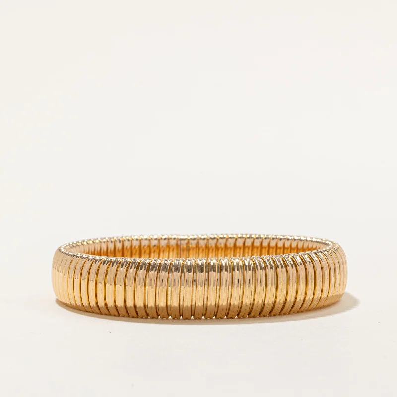 18k Yellow Gold Fluted Bracelet | 7.75" |