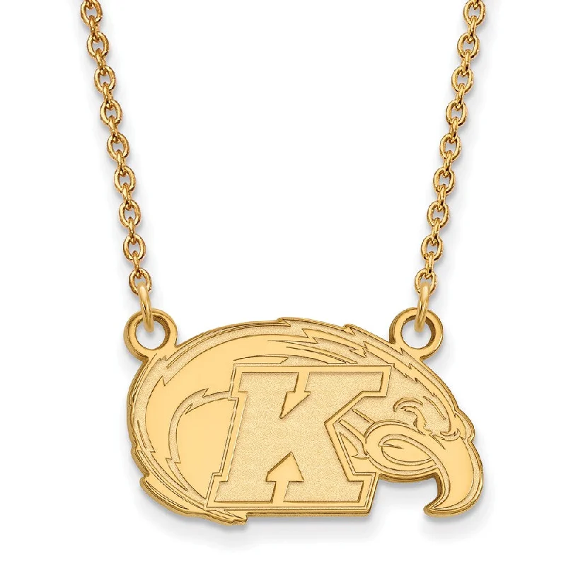 10k Yellow Gold Kent State Small Pendant Necklace