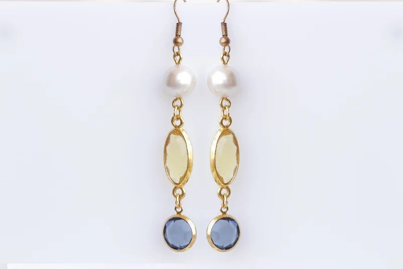 BLUE AND YELLOW Earrings