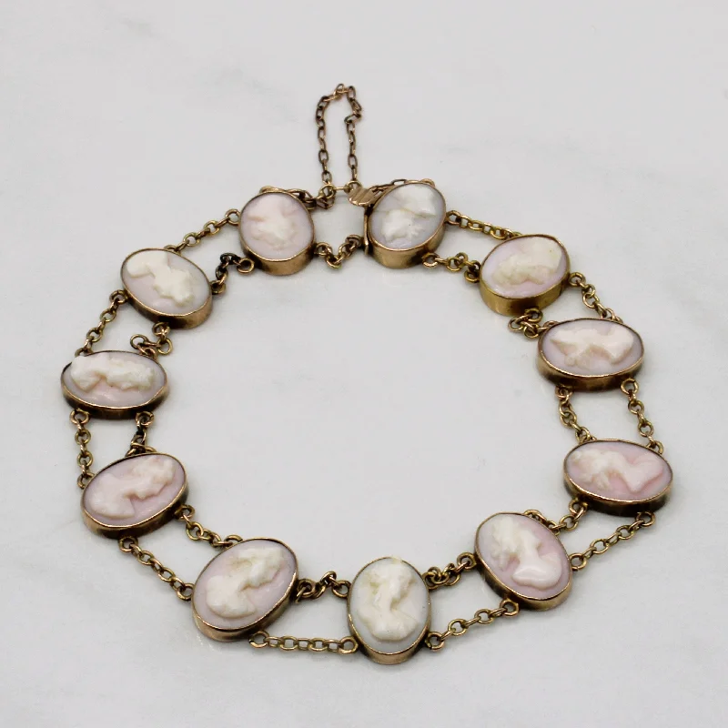 Celluloid Cameo Bracelet | 11.00ctw | 7" |