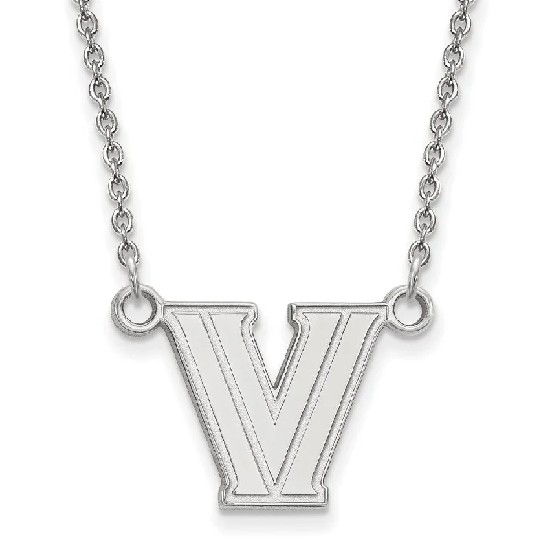 14k White Gold Villanova U Small Pendant Necklace