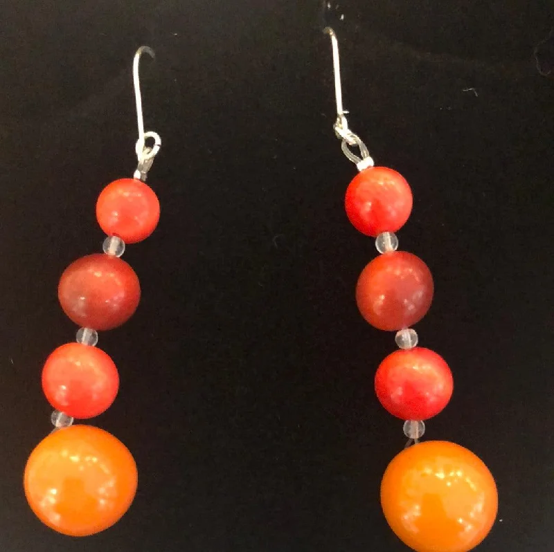 Tagua TAHAA Earrings Sunset Trio