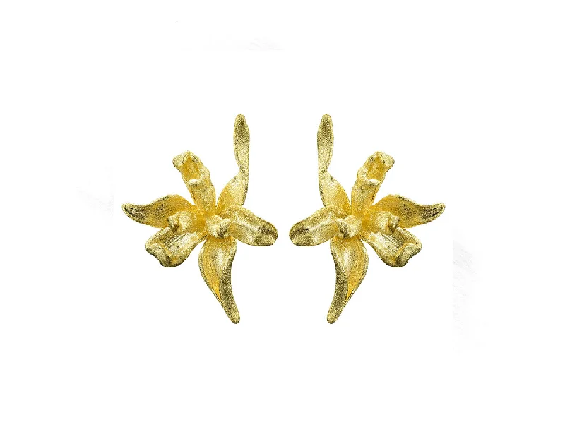 Iris Flower Stud Earring