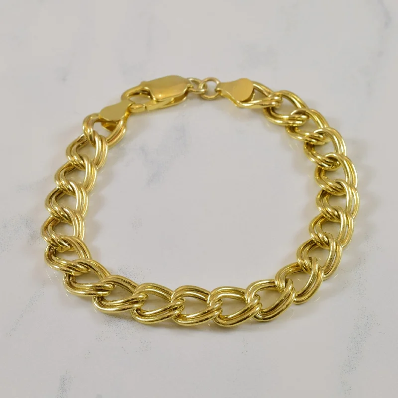 14k Yellow Gold Parallel Chain Bracelet | 7" |