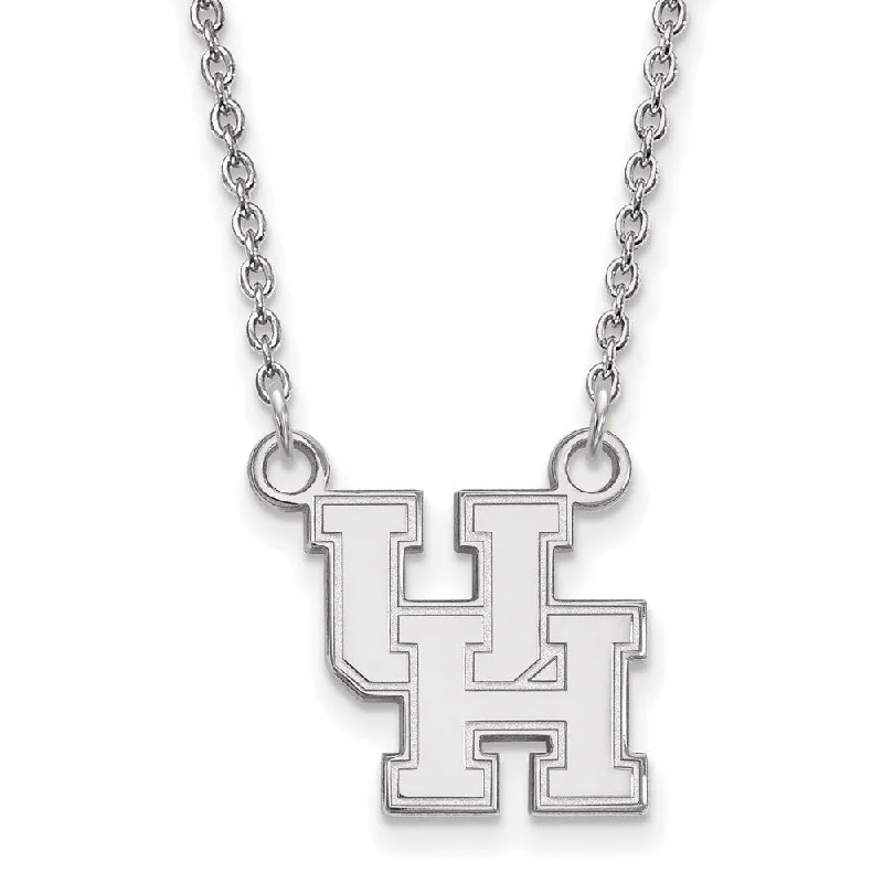 14k White Gold U of Houston Small Pendant Necklace