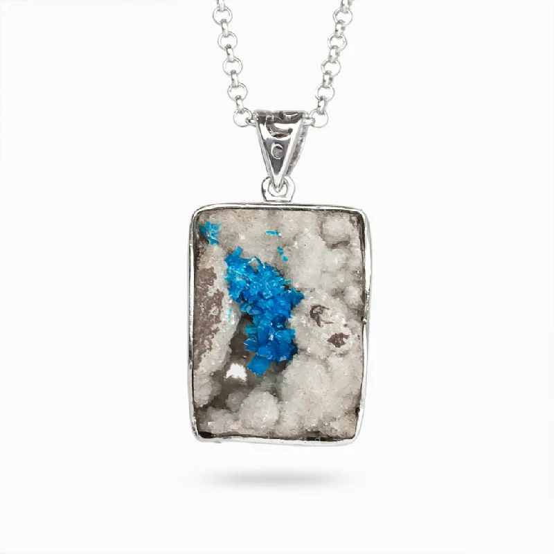 Cavansite Druzy Necklace