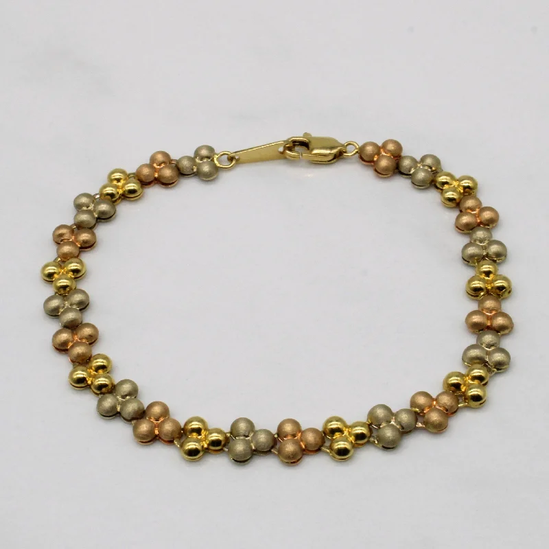 18k Tri-Tone Gold Bracelet | 7" |