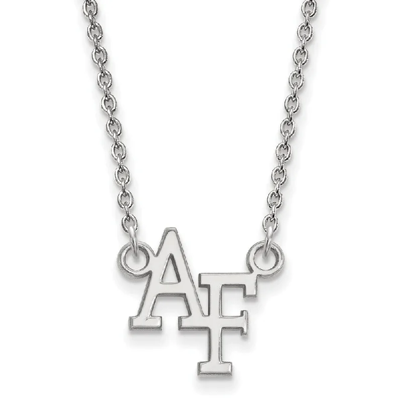 14k White Gold Air Force Academy Small Pendant Necklace