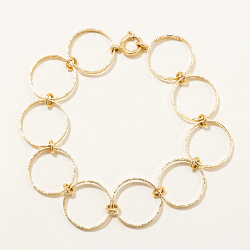 Cavelti' 18k Circle Link Bracelet | 7" |