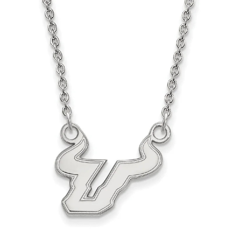 14k White Gold South Florida Small Pendant Necklace