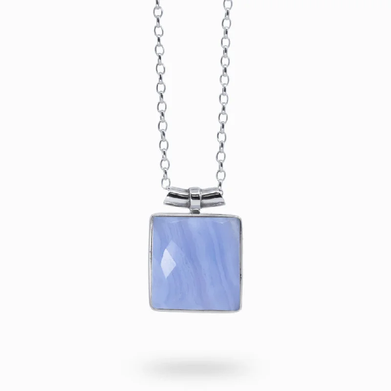 Blue Lace Agate Necklace