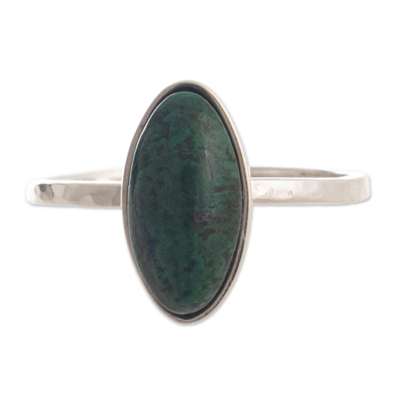 Novica Handmade Paramour Chrysocolla Cocktail Ring