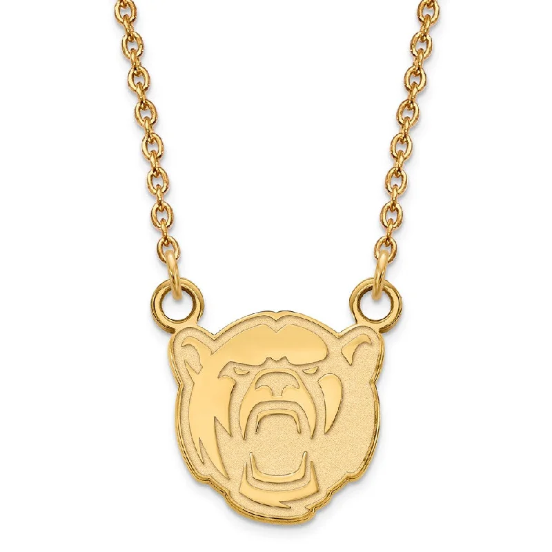 10k Yellow Gold Baylor U Small Pendant Necklace