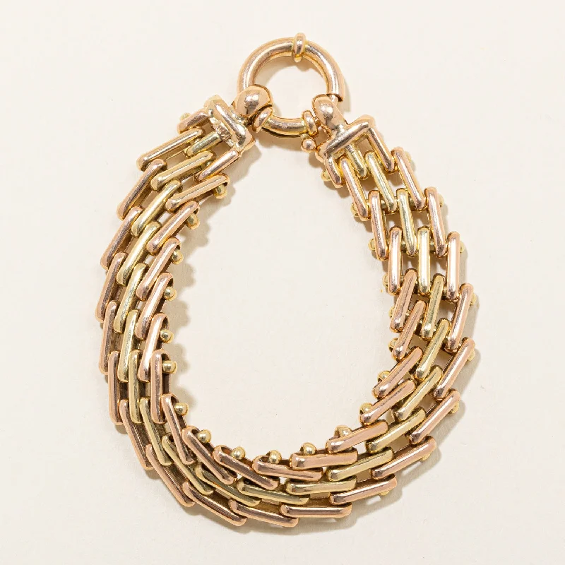 18k Two Tone Gold Bracelet | 7.25" |