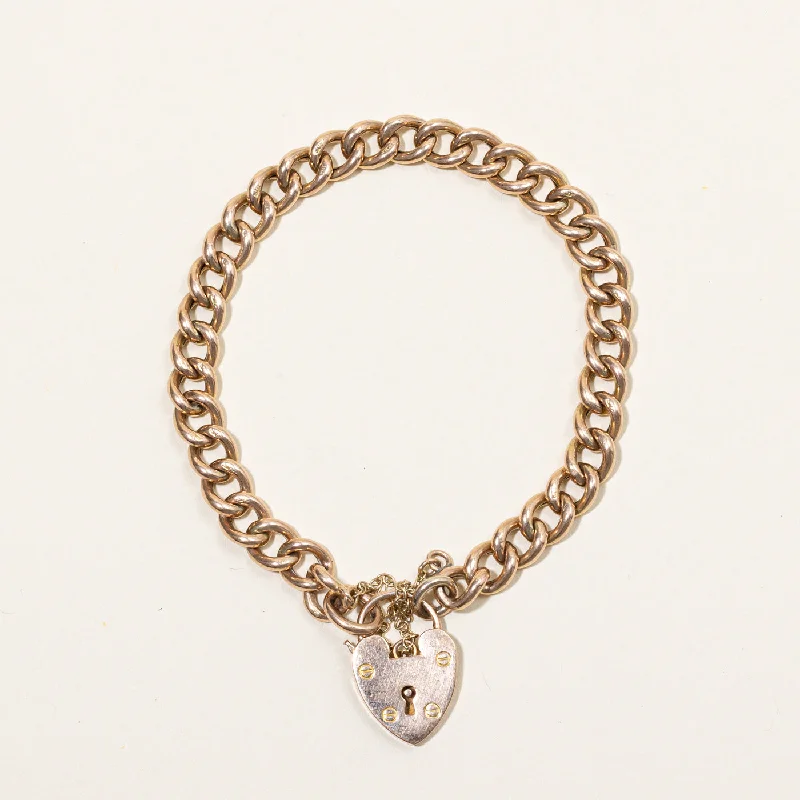 9k Yellow Gold Heart Closure Bracelet | 6" |