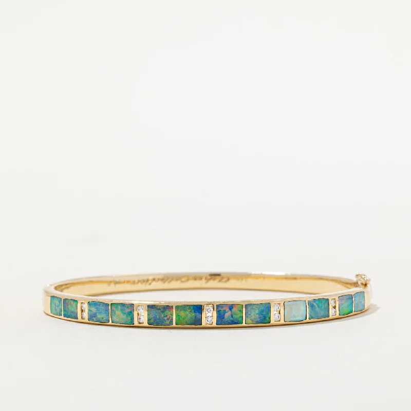 Asher Collection' Opal & Diamond Bracelet | 0.80ctw, 0.10ctw | 6.5" |