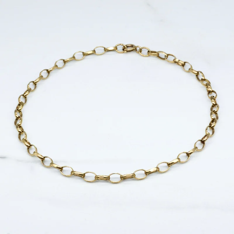 9k Cable Chain Anklet or Bracelet | 10" 4mm |