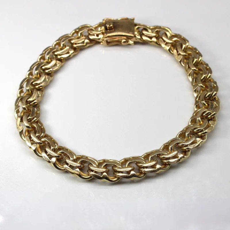 1990s Polish Curb Link Chain Bracelet | 9"|