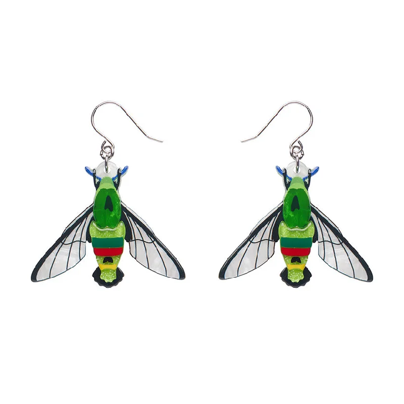 Erstwilder Australiana - Glimmer the Hawk Moth Drop Earrings