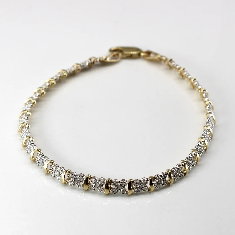 Cluster Diamond Chain Bracelet | 0.45ctw | 7.5"|