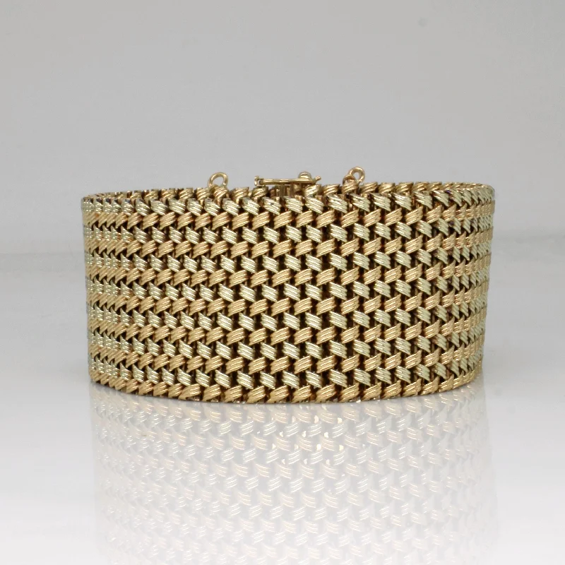 9k Two Tone Gold Bracelet | 7" |