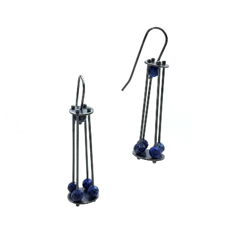 Lapis Cage Earrings