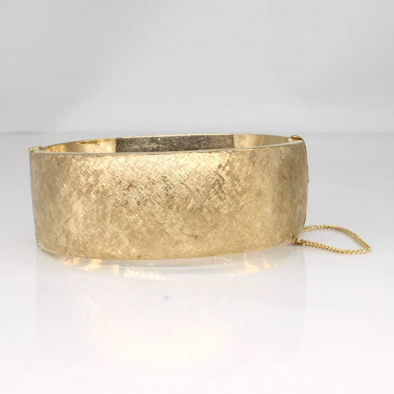 9k Yellow Gold Vintage Cuff Bracelet | 7" |