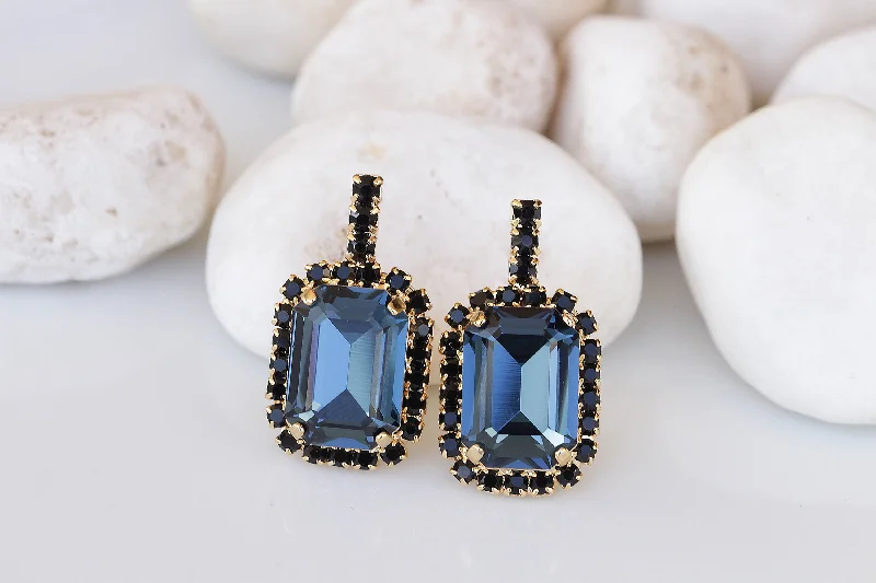 NAVY BLUE EARRINGS