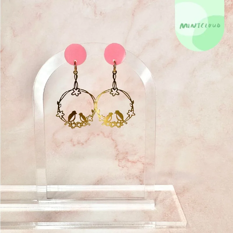 Mintcloud Brass Dangles - Sweet Birds