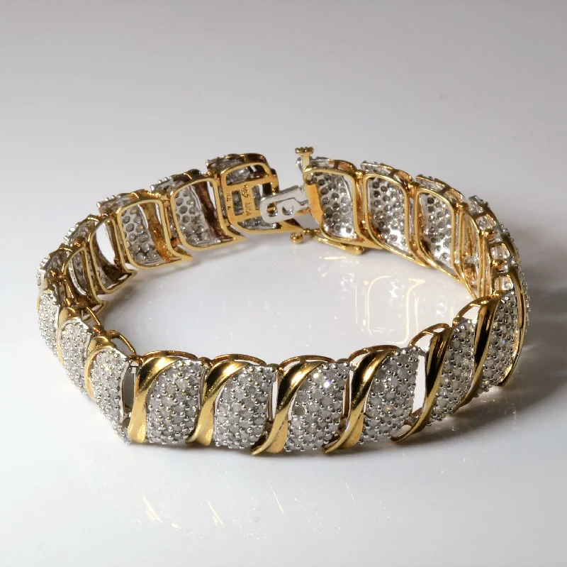 Cluster Set Diamond Chain Bracelet | 7.00ctw | 7" |