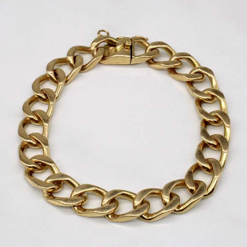 18k Yellow Gold Curb Link Bracelet | 7.5" |