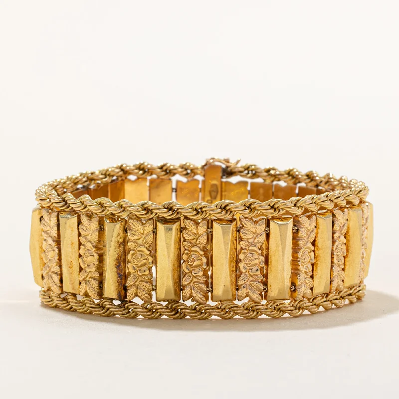 Brevettato' Italian 18k Two Tone Gold Bracelet | 8" |